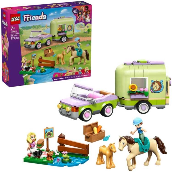 LEGO Friends - Trailer met paard en veulen Constructiespeelgoed