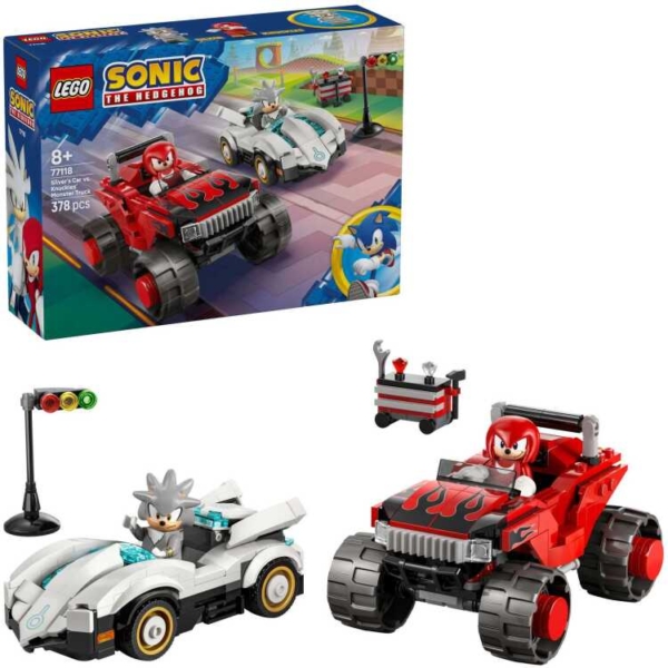 LEGO Sonic the Hedgehog - Silvers auto vs. Knuckles' monstertruck Constructiespeelgoed