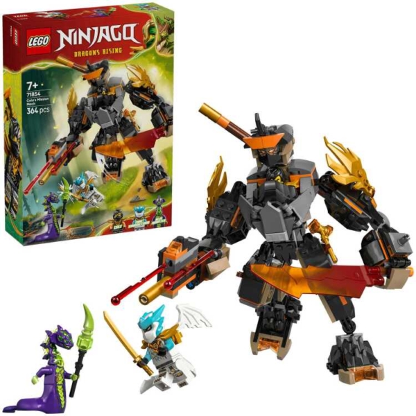 LEGO Ninjago - Cole's missiemecha en draak Zane Constructiespeelgoed
