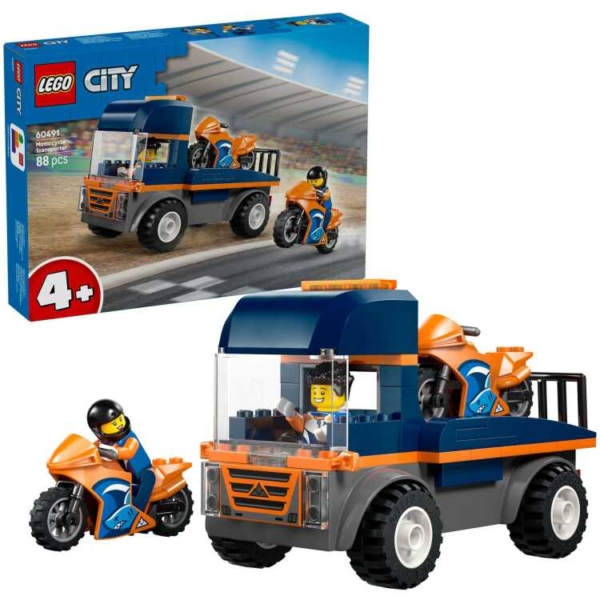 LEGO City - Transportwagen voor motoren Constructiespeelgoed