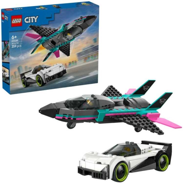 LEGO City - Straalvliegtuig vs. sportauto Constructiespeelgoed