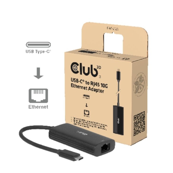 Club 3D CAC-2531 USB-C naar RJ45 10G Ethernet Adapter
